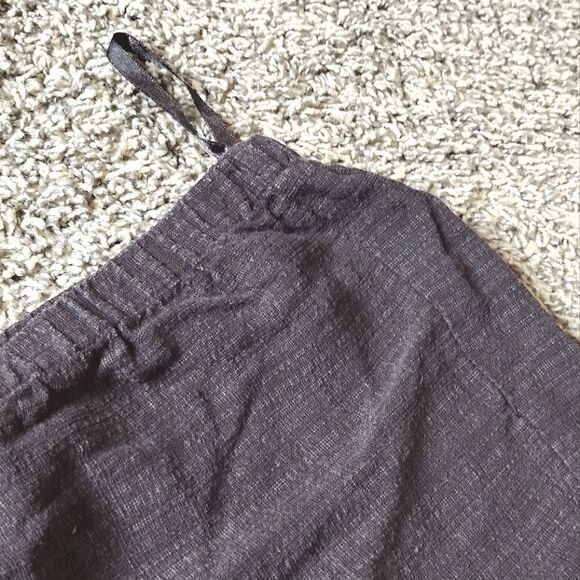 Eileen Fisher Womens Size XL Brown Capri Italian Fabric, Stretchy Waist - Picture 3 of 8